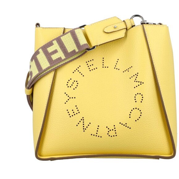 Stella McCartney Handbags - NWT Stella Mccartney  Perforated Logo Faux-Leather Shoulder Bag - Banana